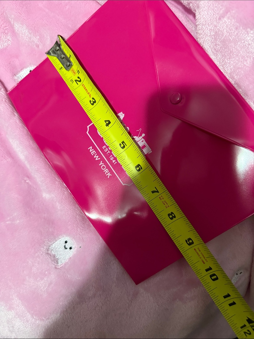 Coach Hot Pink Vinyl Envelope Pouch - Picture 6 of 7